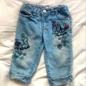 Girls 4T Circo Peace Love Hippie Distressed Jeans